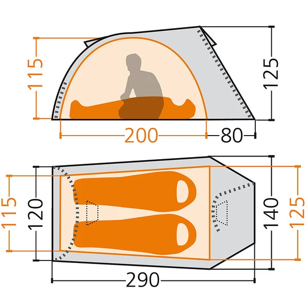 FRILUFTS SULLY - Kuppelzelt Monument/ Bright Green 2 FRILUFTS SULLY - Kuppelzelt Monument/ Bright Green – Bild 2